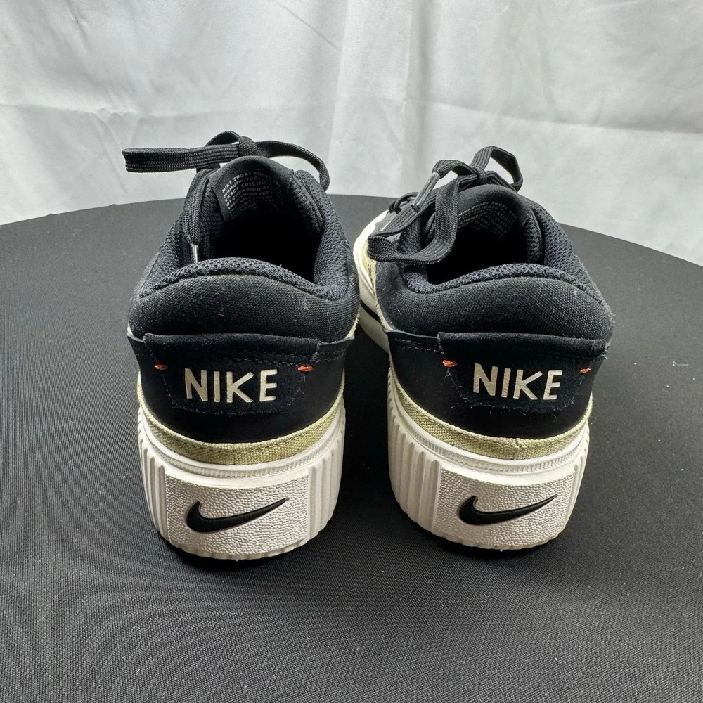 Nike Court Legacy Lift Shoe Womens Size 7 Leather Black Leopard Swoosh Sneaker - Picture 5 of 7